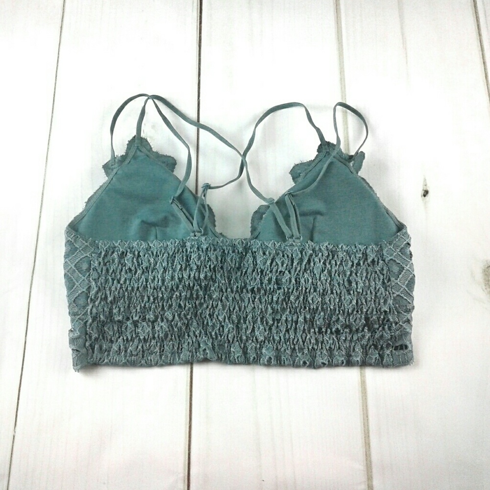 SALE Teal Green Lace Bralette - Picture 3 of 3